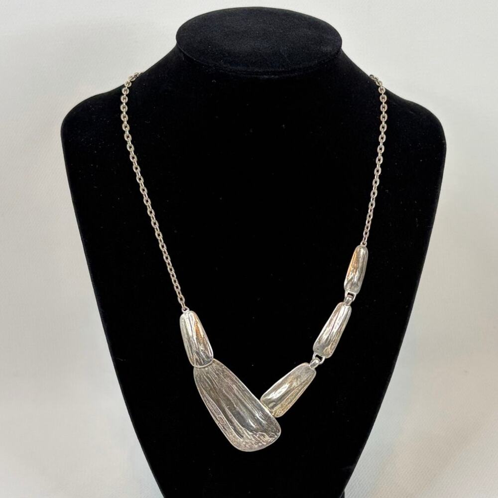 Silpada Sterling Silver Textured Highlands Modern Link Necklace N2920